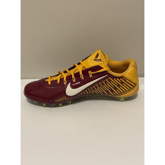 Size 15 - Nike Vapor Carbon 2.0 Elite TD Men\'s Football Cleats Maroon Yellow \'14